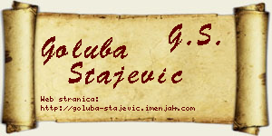 Goluba Stajević vizit kartica